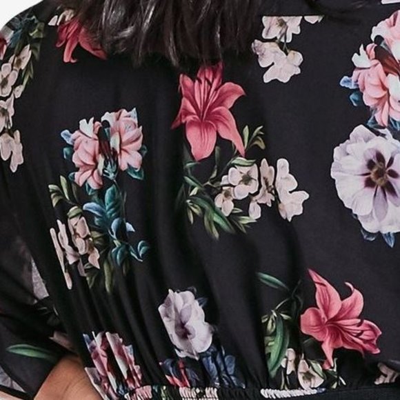 Valentine's Day Plus XXL/24 City Chic Lily Love Wrap Dress - Picture 4 of 6